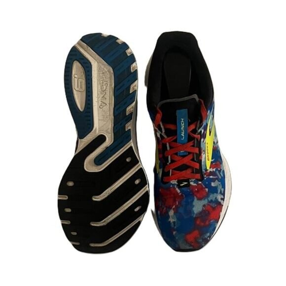 Brooks Launch 9 Women’s Multicolor Sneakers with Red and Blue, Width B, Size 9 - Picture 5 of 7